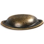 Vintage Style Shell Shaped Bronze Cabinet Pull Door Handle - Image 7